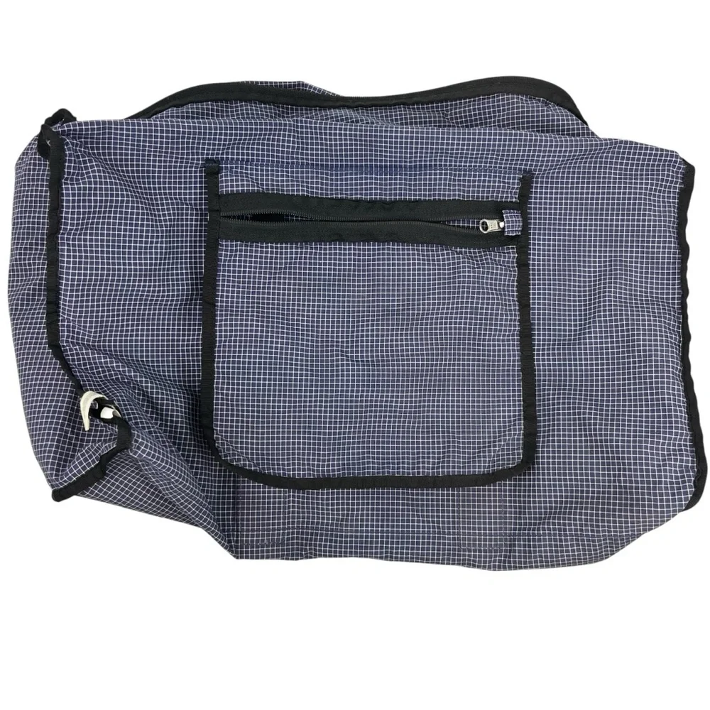 Jack Spade Men's Packable Graph Check Duffle Bag Royal Blue